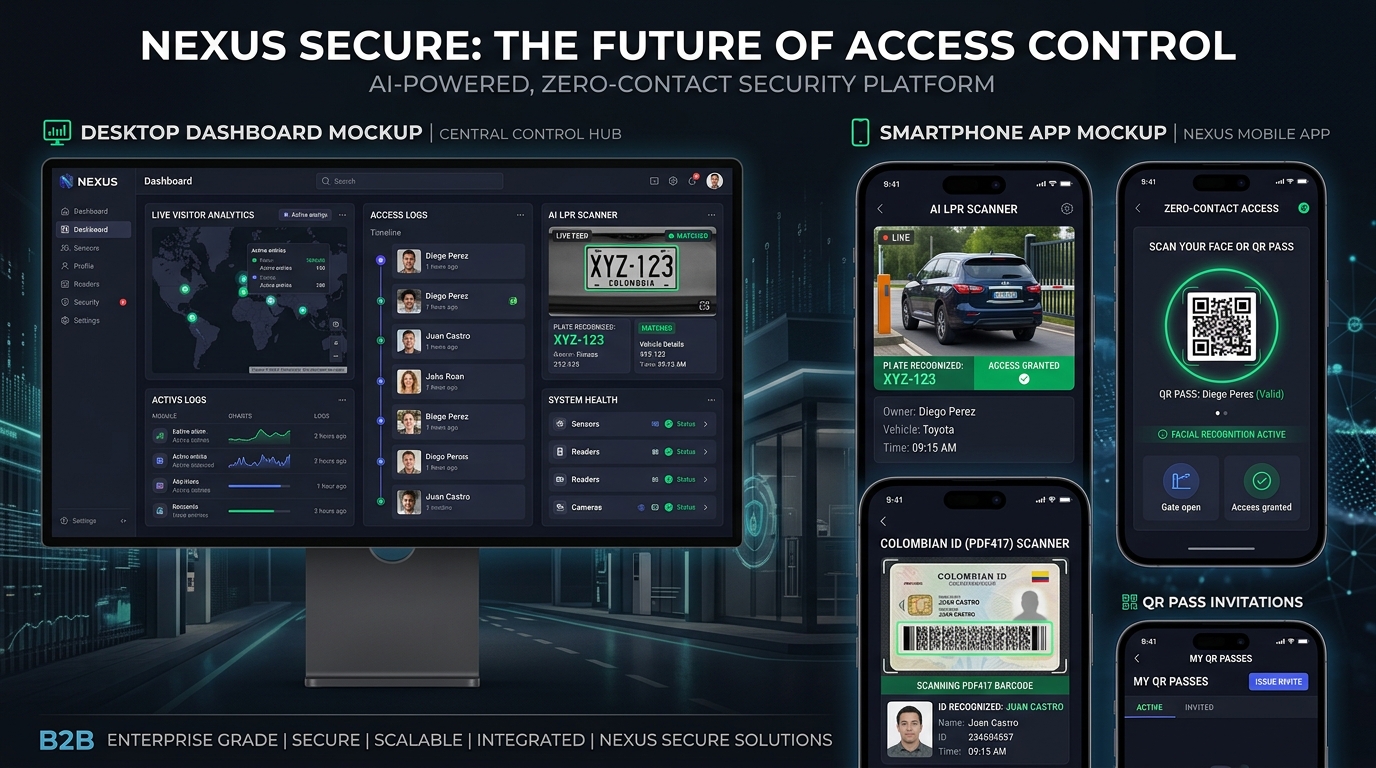 Cyfort Access Pro — Control de Acceso PDF417 y LPR